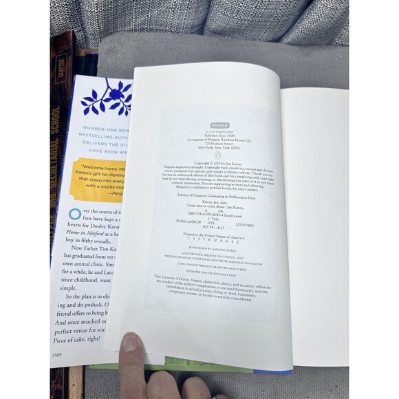 Jan Karon HC Books Come Rain Shine New Song Somewhere Safe Somebody Good Lot - Picture 14 of 16